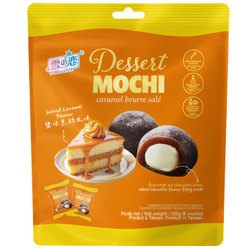 Yuki & Love Mochi Caramel Beurre Salé – 120 g à l’unité