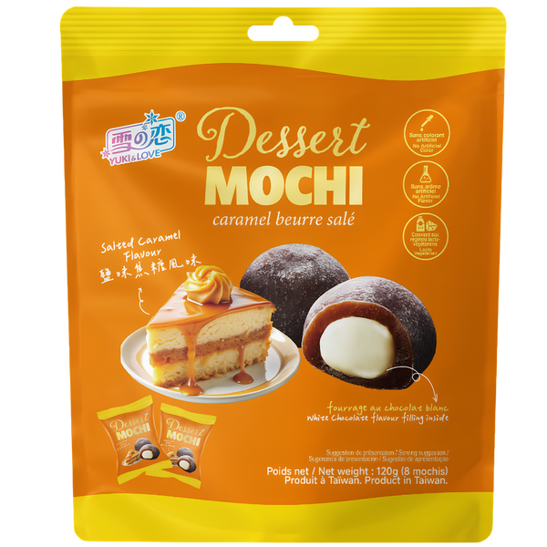 Yuki & Love Mochi Caramel Beurre Salé – 120 g à l’unité