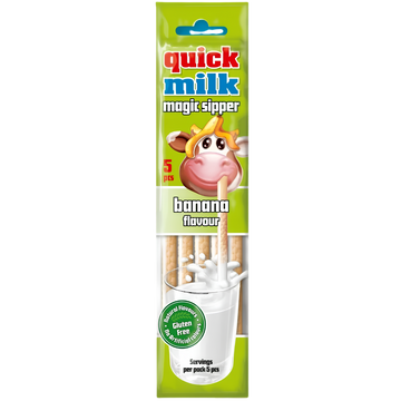 Quick Milk Magic Sipper – Banane – 30 g – 5 pailles