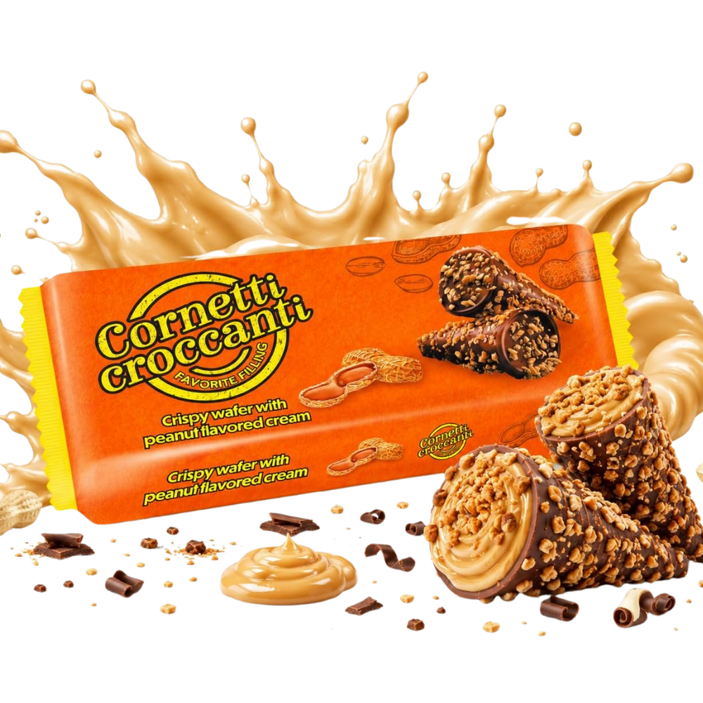 Cornetti Croccanti Cacahuète JIW – 100 g