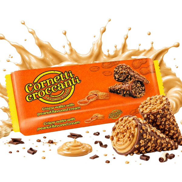 Cornetti Croccanti Cacahuète JIW – 100 g