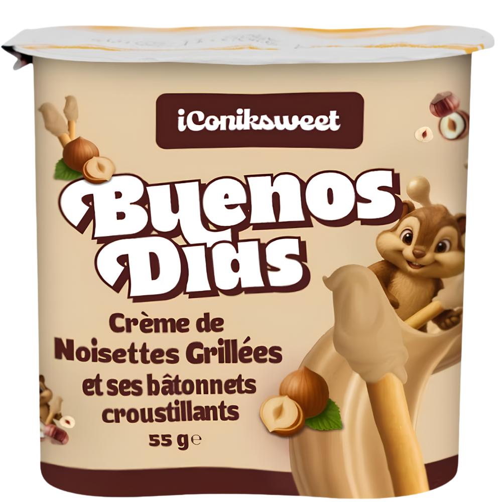 Buenos Días Grilled Hazelnut Cream with Crispy Sticks