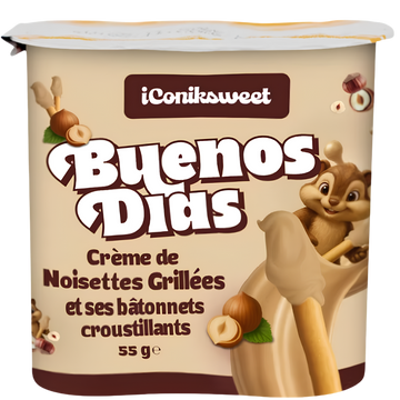 Buenos Días Grilled Hazelnut Cream with Crispy Sticks