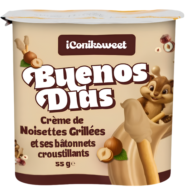 Buenos Días Grilled Hazelnut Cream with Crispy Sticks