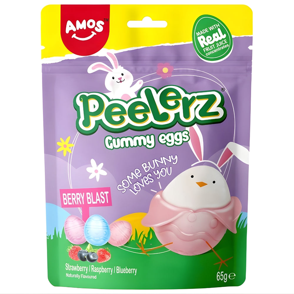 Amos Peelerz Gummy Eggs Berry Blast