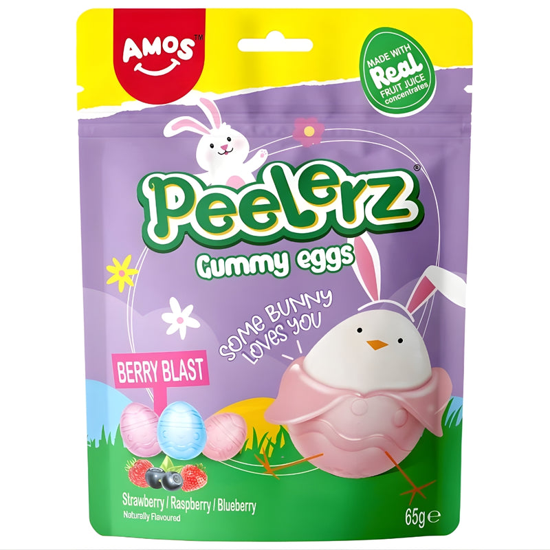 Amos Peelerz Gummy Eggs Berry Blast