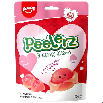 Amos Peelerz Gummy Roses Strawberry