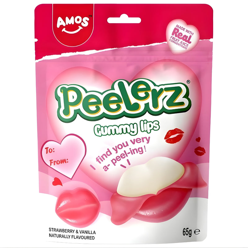 Amos Peelerz Gummy Lips Strawberry & Vanilla