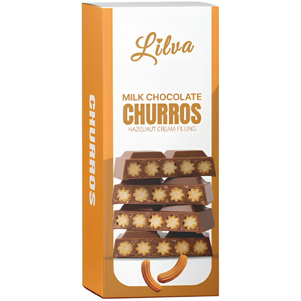 Lilva Chocolat au lait Churros – 95 g – produit importé chez Gr’eat Gourmandises