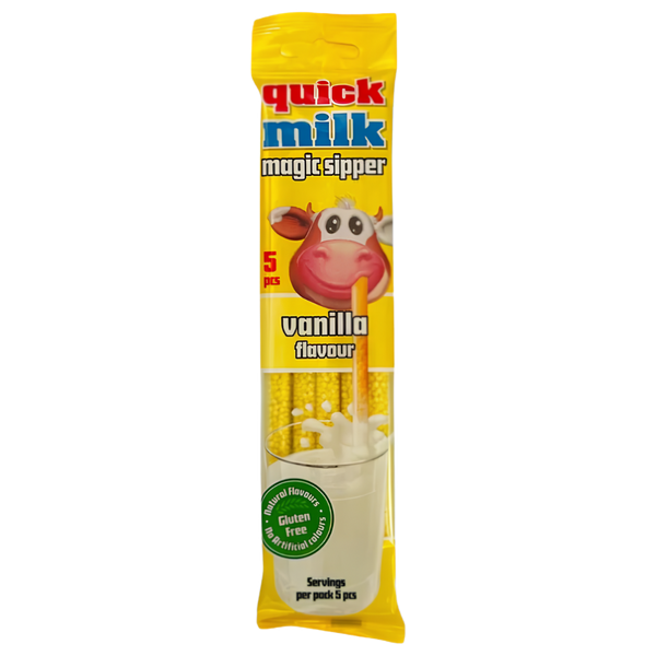 Quick Milk Magic Sipper Vanille – 5 pailles – produit importé chez Gr’eat Gourmandises