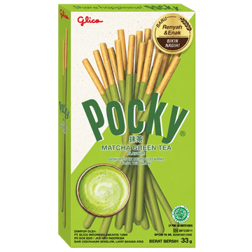Glico Pocky Matcha Green Tea – Biscuits Japonais Enrobés de Crème au Thé Vert Matcha