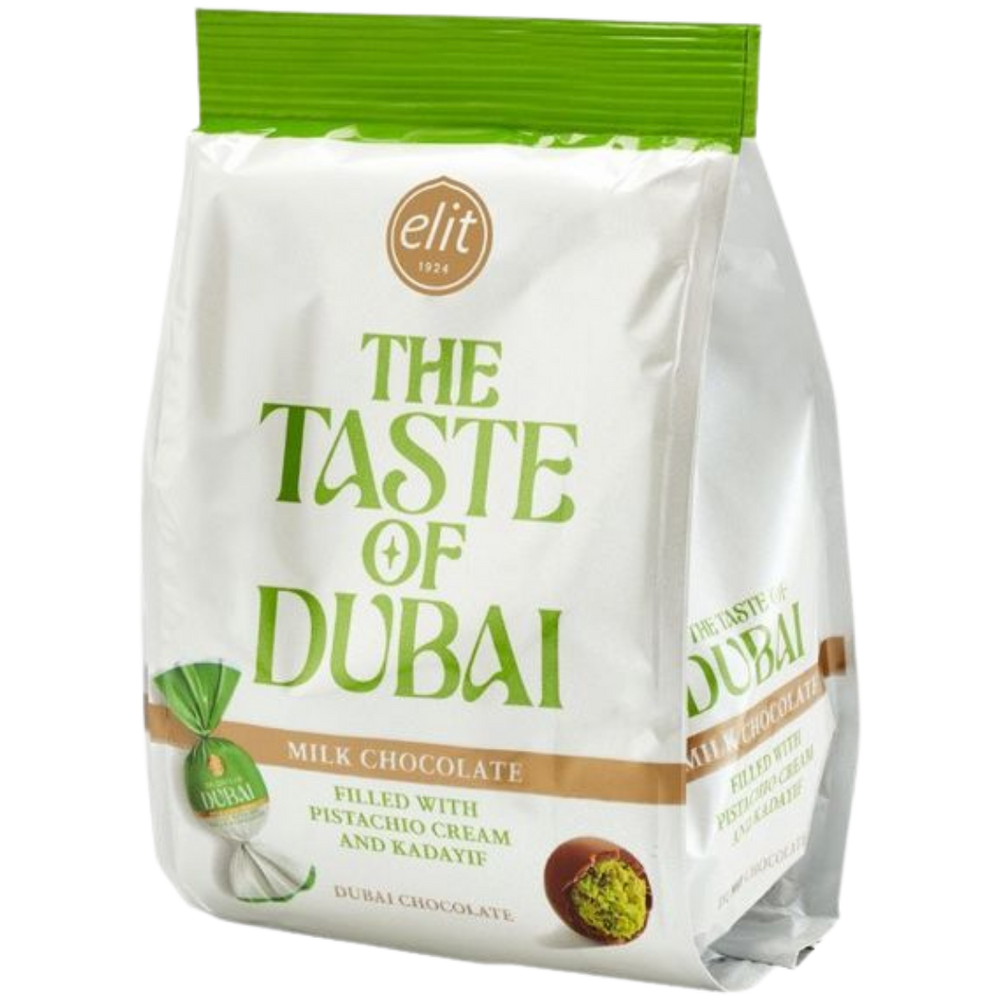 Elit The Taste of Dubai Chocolates – Chocolats au Lait Fourrés Pistache & KadaïF