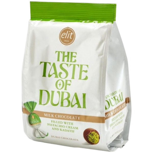 Elit The Taste of Dubai Chocolates – Chocolats au Lait Fourrés Pistache & KadaïF – produit importé chez Gr’eat Gourmandises