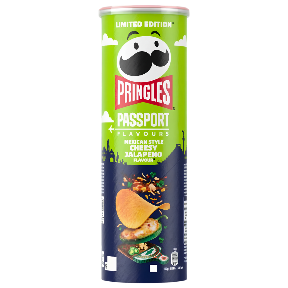 Pringles Passport Flavours Cheesy Jalapéño | Édition Limitée Mexique