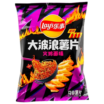 Lay's Chine Saveur Buldak Hot Chicken Ramen – Chips Ondulées Ultra Épicées Coréennes