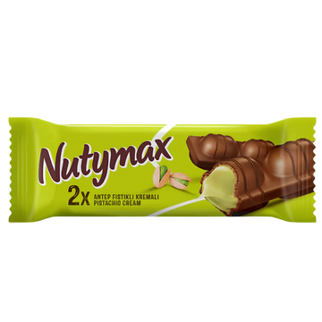 Nutymax Pistachio Cream 2x – Barres Chocolatées Fourrées à la Crème de Pistache