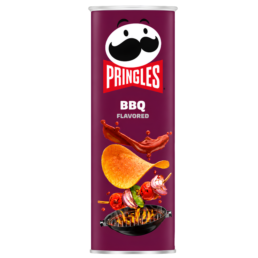 Pringles BBQ Flavored – Chips Saveur Barbecue Fumée et Épicée