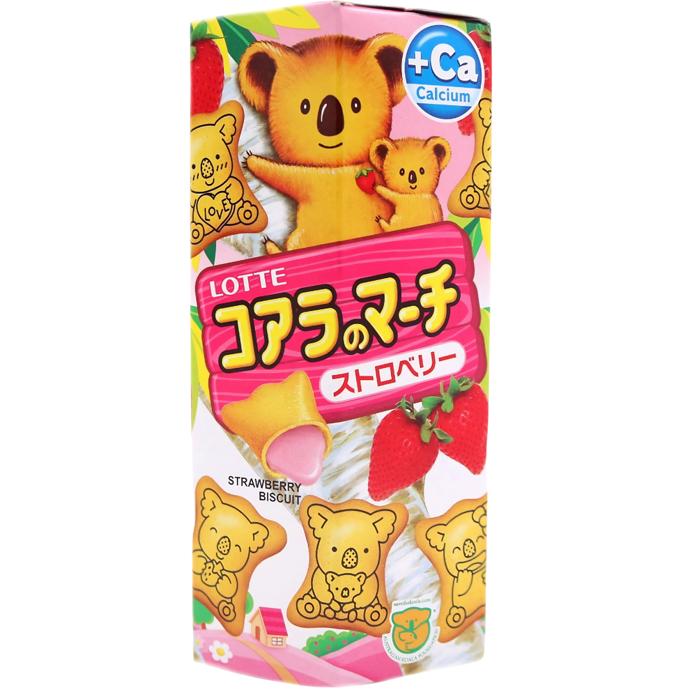 Lotte Koala no March Strawberry – Biscuits Fourrés à la Fraise Japonais