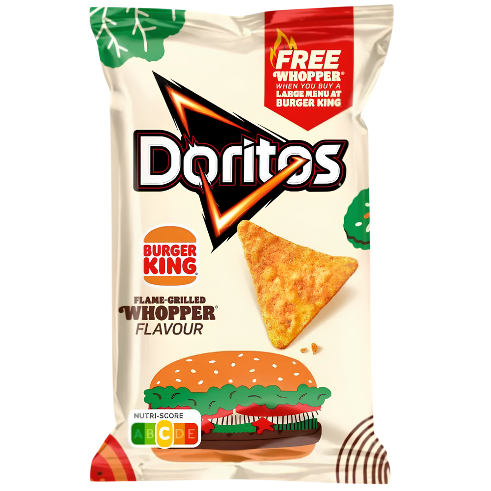 Doritos Burger King Whopper – Chips Tortilla Saveur Flame-Grilled Whopper Édition Exclusive