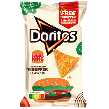 Doritos Burger King Whopper – Chips Tortilla Saveur Flame-Grilled Whopper Édition Exclusive