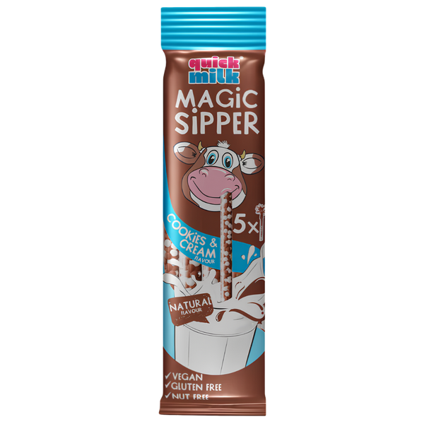 Quick Milk Magic Sipper Cookies & Cream – 5 pailles – produit importé chez Gr’eat Gourmandises