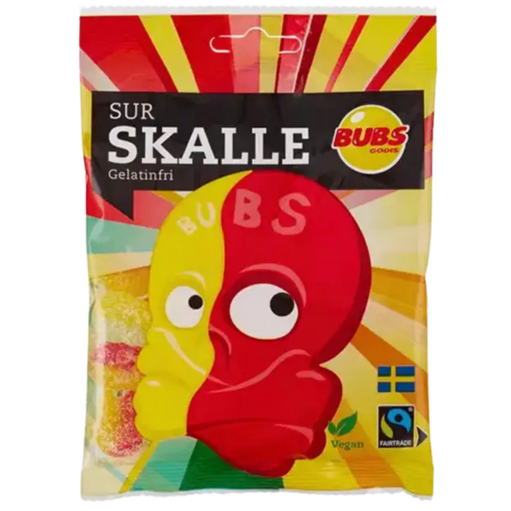 BUBS Sur Skalle – Bonbons Acidulés Vegan aux Saveurs Fruitières Scandinaves