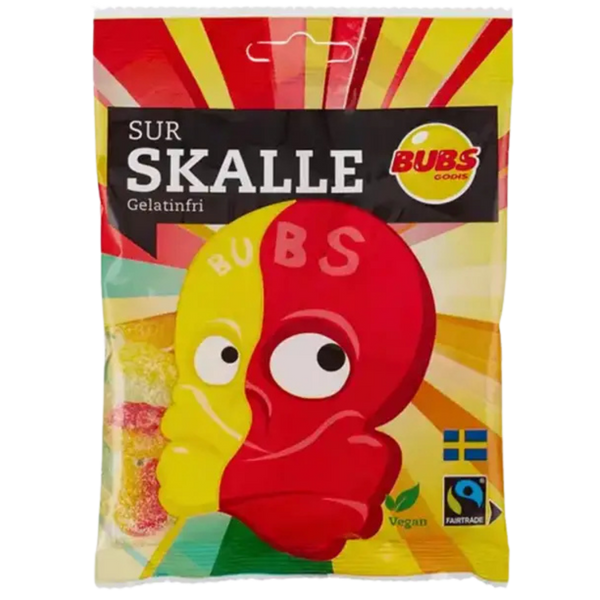 BUBS Sur Skalle – Bonbons acidulés vegan – produit importé chez Gr’eat Gourmandises