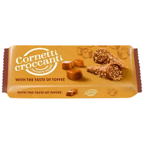 Cornetti Croccanti Toffee – produit importé chez Gr’eat Gourmandises