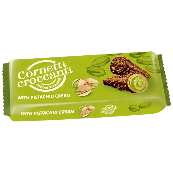 Cornetti Croccanti Pistache – produit importé chez Gr’eat Gourmandises