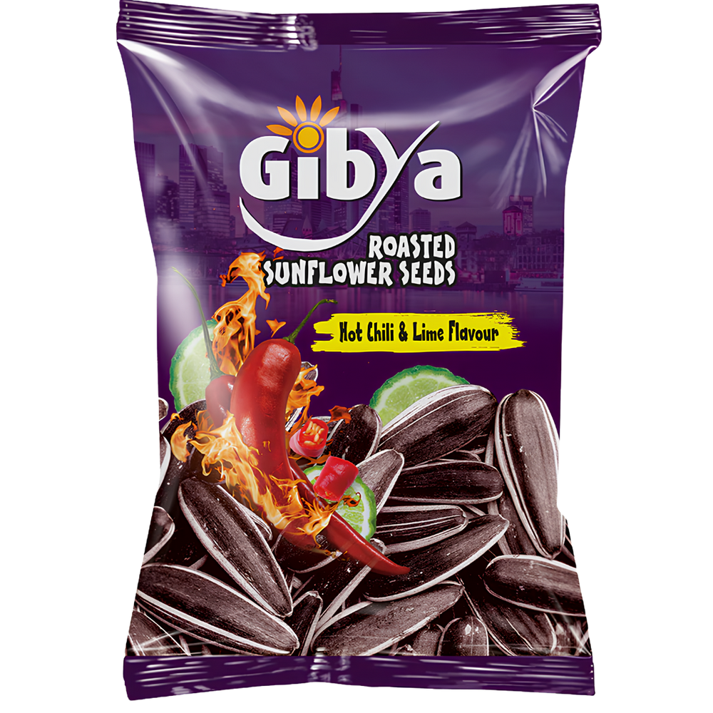 Gibya Graines de Tournesol Grillées Hot Chili & Lime – Snack Épicé et Acidulé