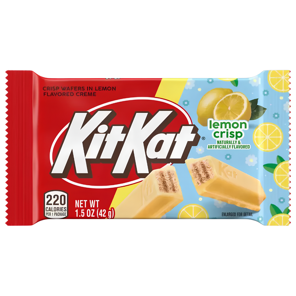 KitKat Lemon Crisp – Gaufrette Croustillante Enrobée de Chocolat Blanc Saveur Citron