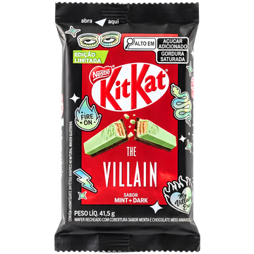 KitKat The Villain Mint + Dark – Gaufrette Chocolat Noir Saveur Menthe 41,5 g