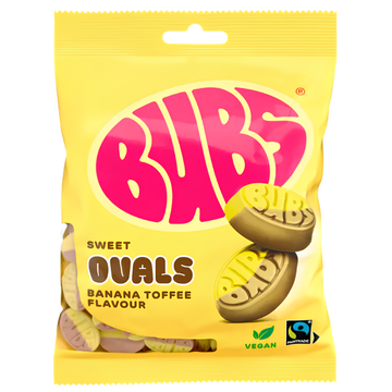 BUBS Sweet Ovals Banana Toffee – Bonbons Vegan Banane et Caramel