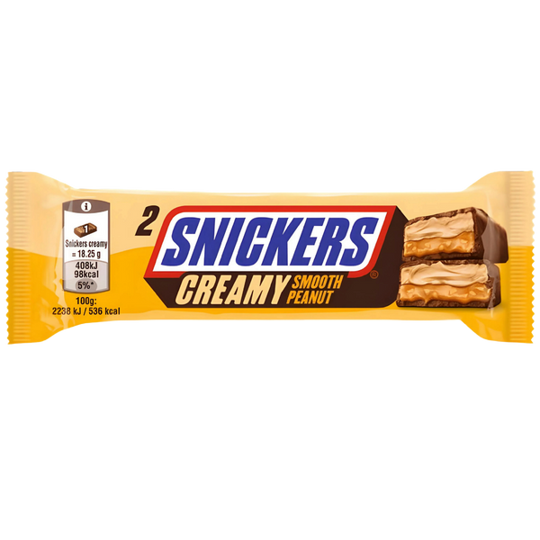 Snickers Creamy Peanut Butter – 2 mini-barres – produit importé chez Gr’eat Gourmandises