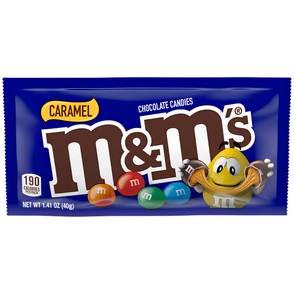 M&M’s Caramel – 40 g – produit importé chez Gr’eat Gourmandises