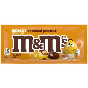 M&M's Honey Roasted Peanut – Bonbons Chocolatés aux Cacahuètes Grillées Saveur Miel 48 g