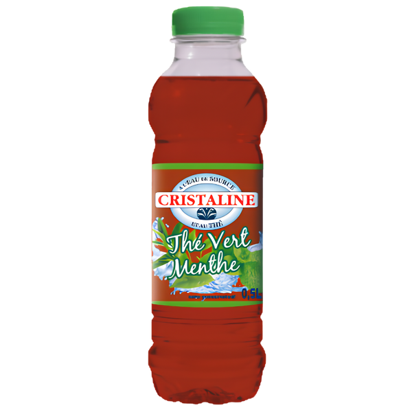 Cristaline Thé Vert Menthe – Boisson à l’eau de source 500 ml