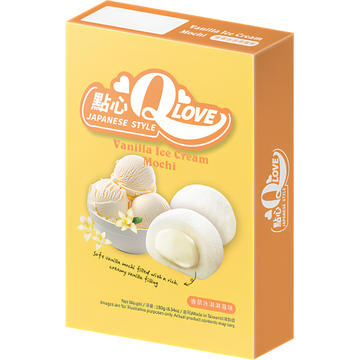 QLove Mochi Deluxe Glace à la Vanille – 180 g