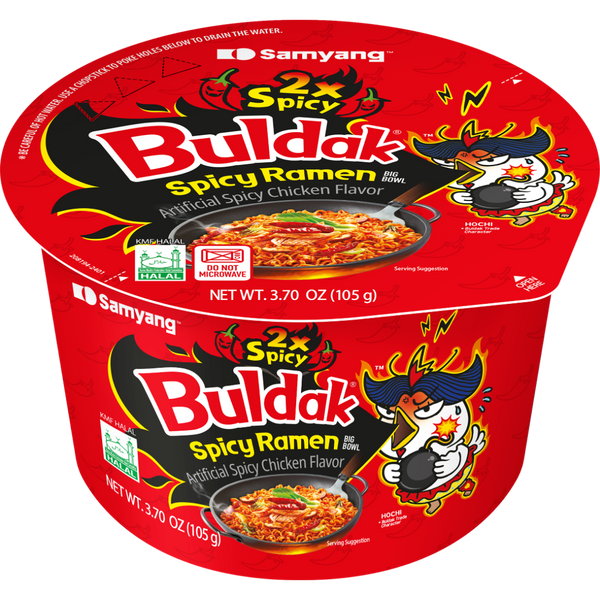 Samyang Buldak 2X Spicy Big Bowl – 105 g – produit importé chez Gr’eat Gourmandises