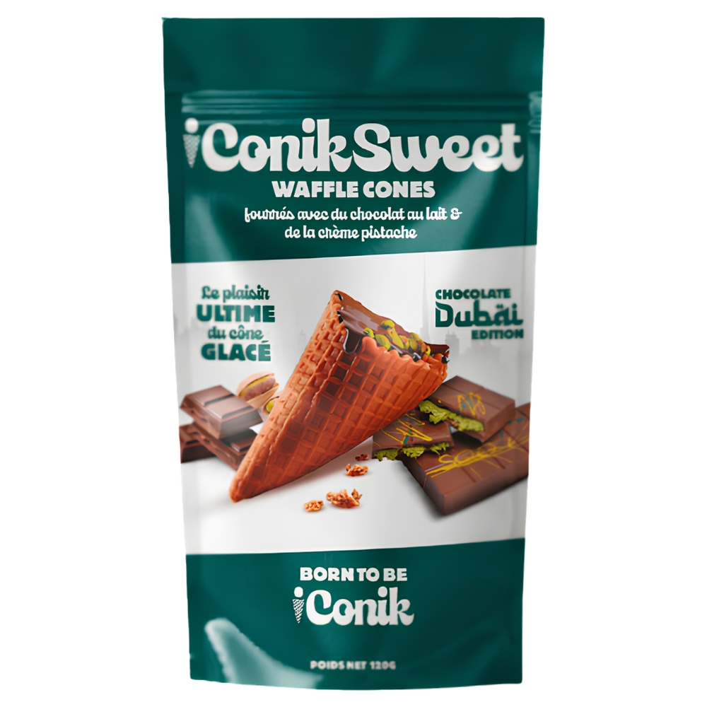 iConikSweet Waffle Cones Chocolat & Pistache – Dubai Edition 120 g
