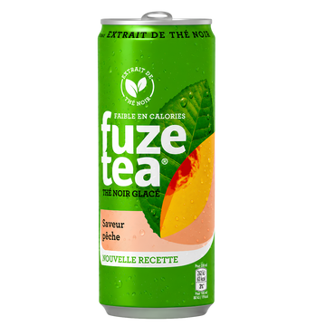 Fuze Tea Thé Noir Glacé Saveur Pêche Canette