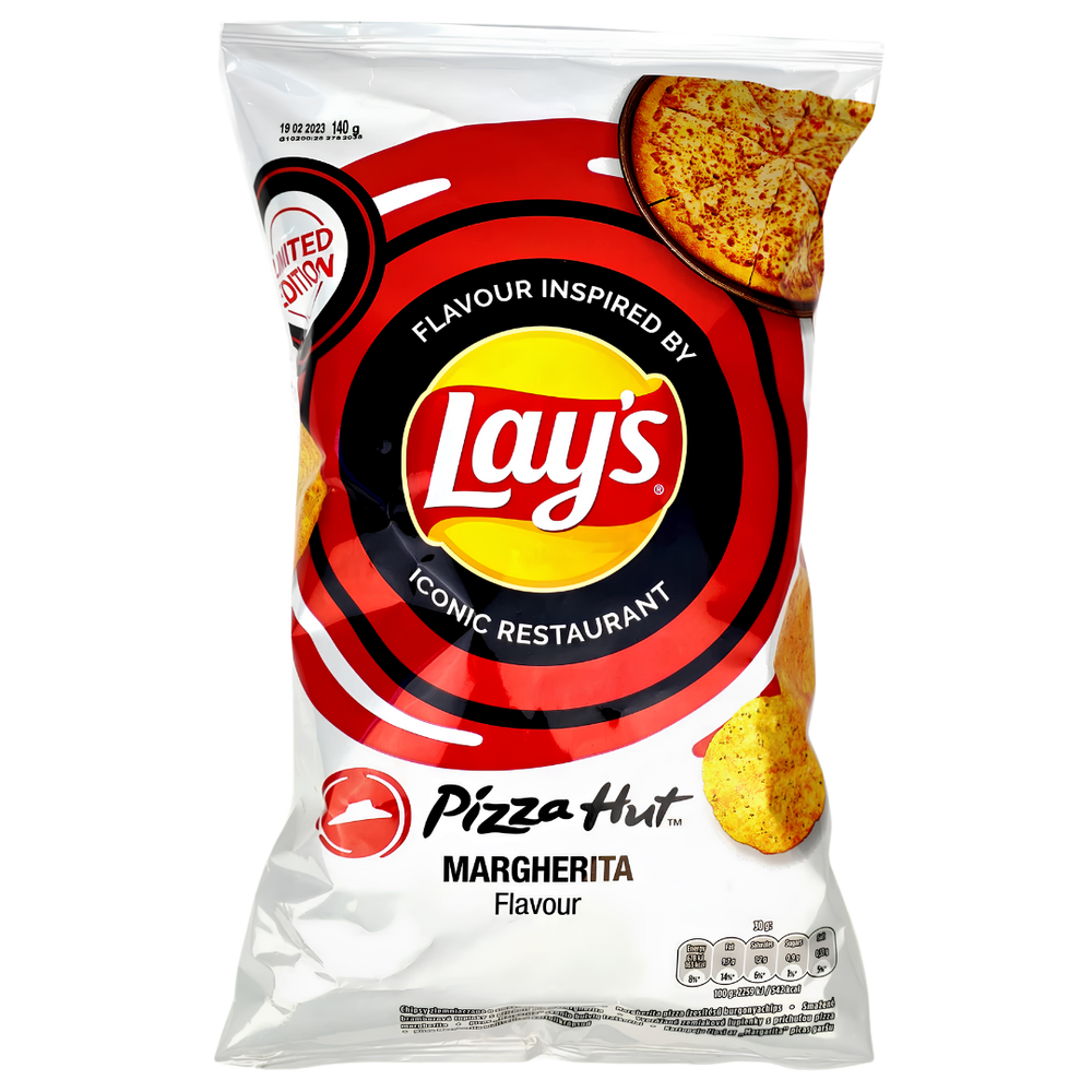 Lay's Pizza Hut Margherita Flavour 140g | Chips Saveur Pizza Édition Limitée