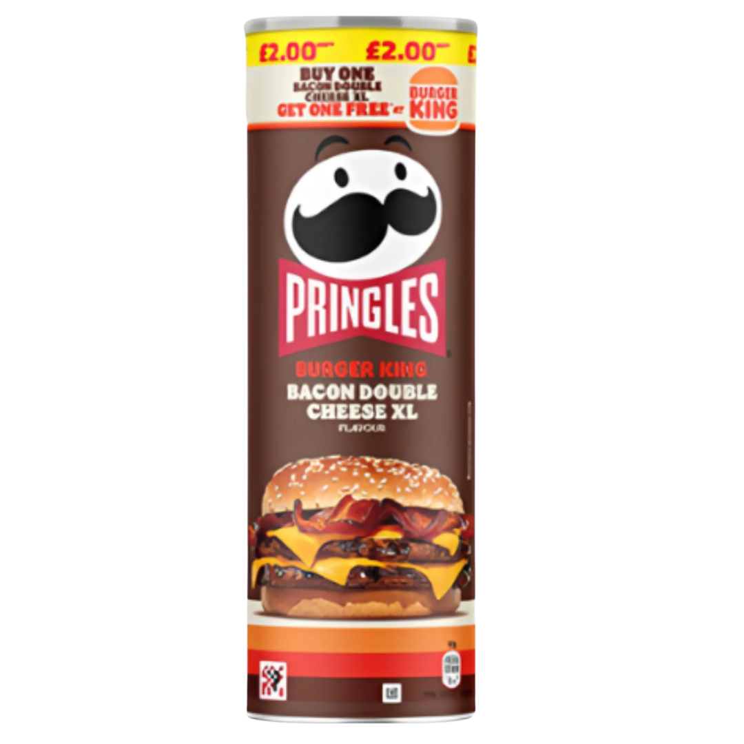 Pringles Burger King Bacon Double Cheese XL | Chips Édition Limitée – produit importé chez Gr’eat Gourmandises