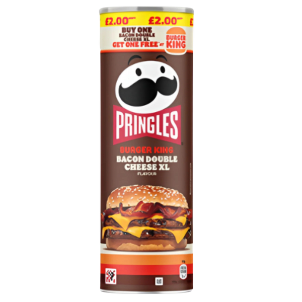 Pringles Burger King Bacon Double Cheese XL | Chips Édition Limitée – produit importé chez Gr’eat Gourmandises