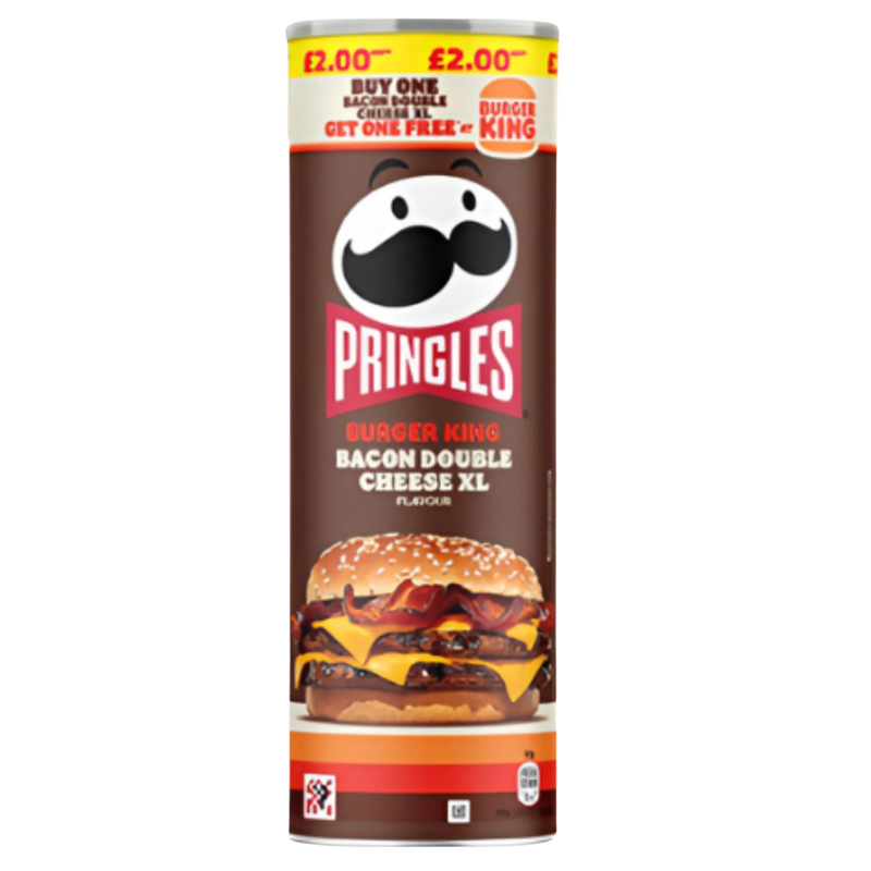 Pringles Burger King Bacon Double Cheese XL | Chips Édition Limitée – produit importé chez Gr’eat Gourmandises
