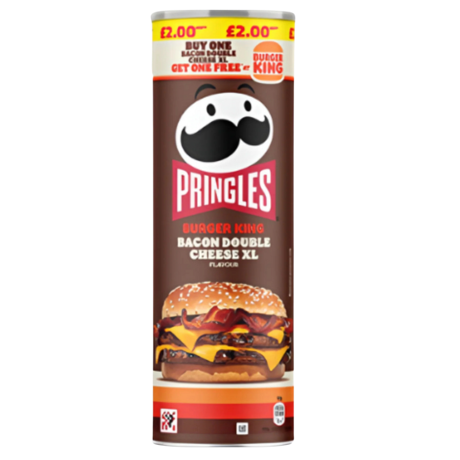 Pringles Burger King Bacon Double Cheese XL | Chips Édition Limitée – produit importé chez Gr’eat Gourmandises