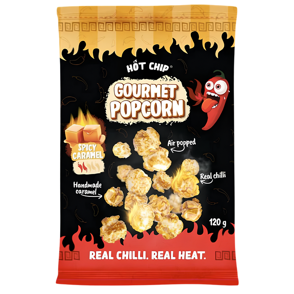 Hot Chip Gourmet Popcorn Spicy Caramel | Popcorn Caramel Piment