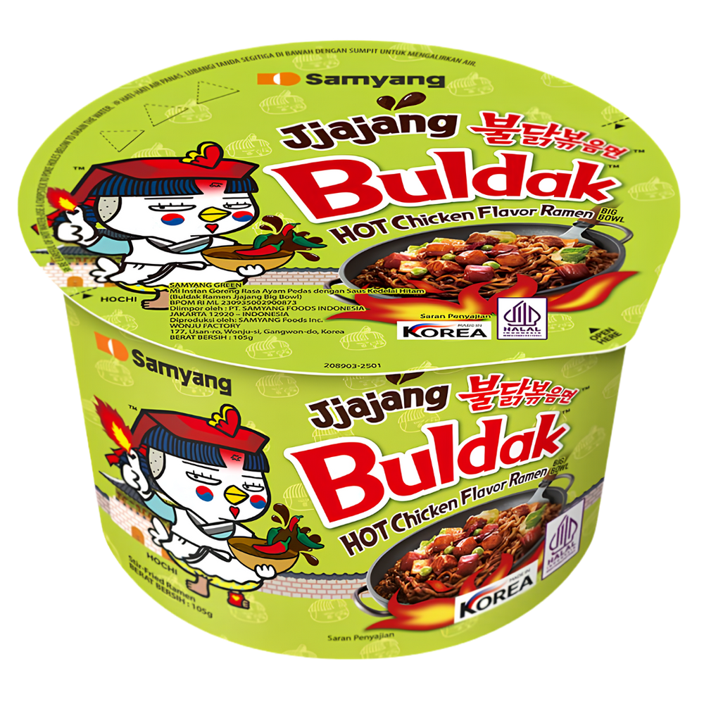 Samyang Buldak Jjajang Hot Chicken Flavor Ramen Bowl | Nouilles Coréennes Épicées