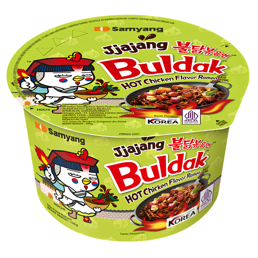 Samyang Buldak Jjajang Hot Chicken Flavor Ramen Bowl | Nouilles Coréennes Épicées