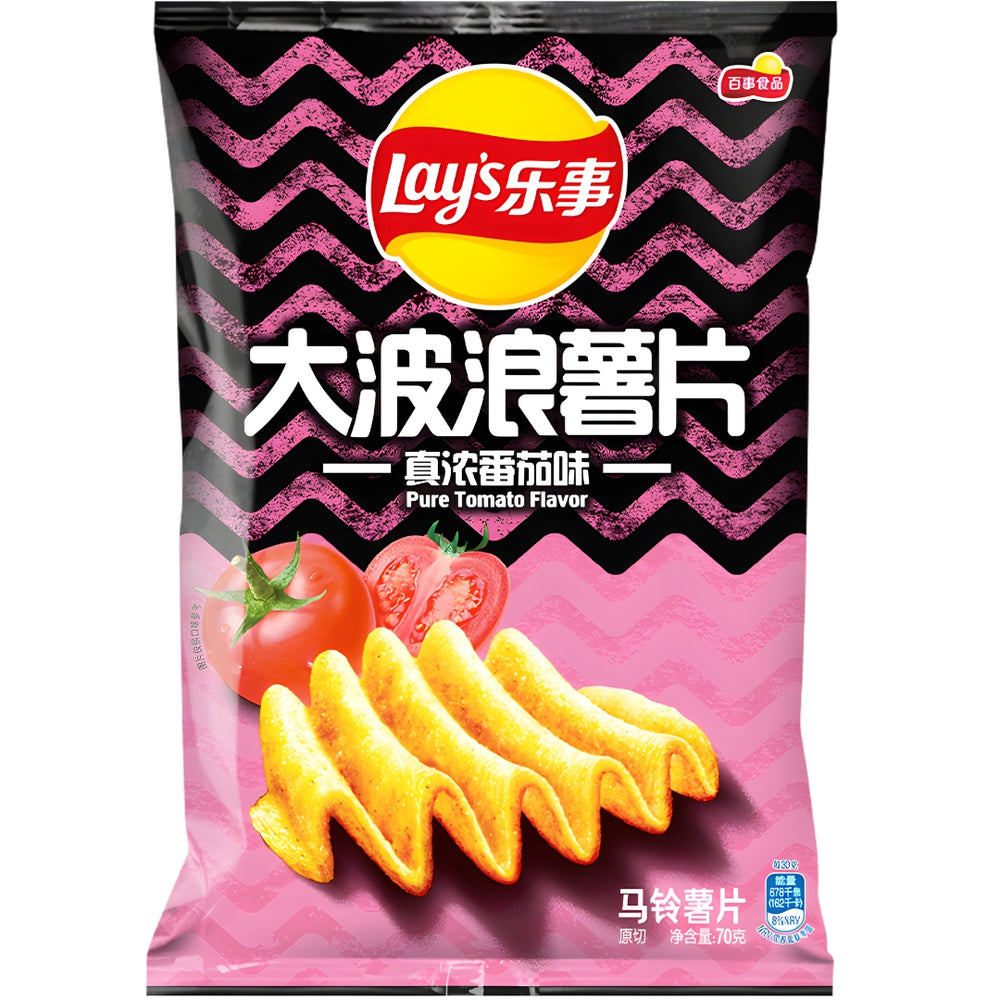 Lay's Wavy Tomato 🍅 – Wavy Chips Imported from China Limited Edition
